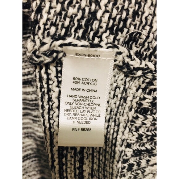 Express Cardigan Long Sleeves Gray Chunky Knit Open Sweater Oversize SP - Picture 3 of 12